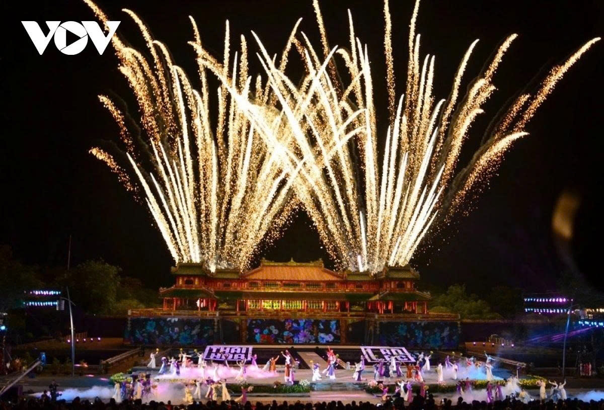 Hue lights up with high-altitude fireworks on National Day Sept. 2